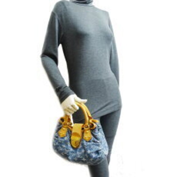 Louis Vuitton Pleaty Handbag Monogram Denim Blue - Picture 8 of 9